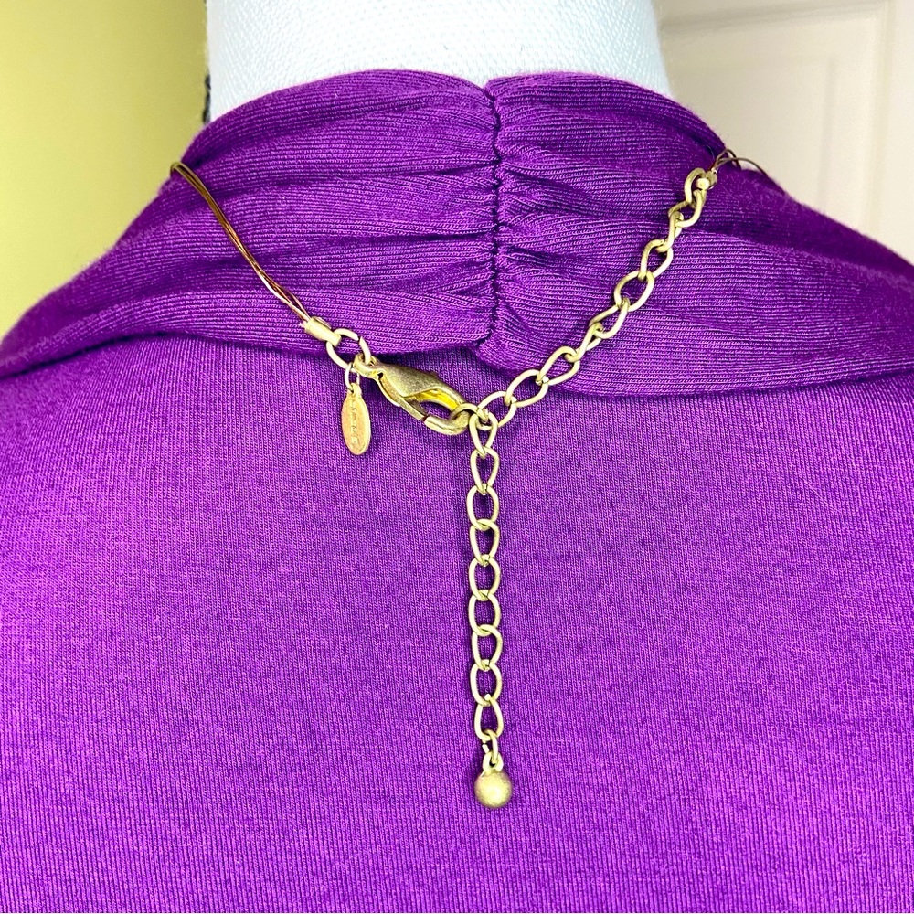 CHICO’S Multi Strand Wire Tiered Rhinestone Necklace - Picture 5 of 7